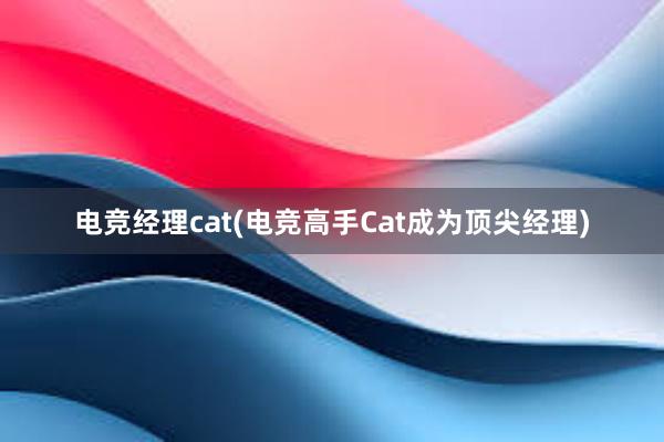 电竞经理cat(电竞高手Cat成为顶尖经理)