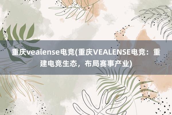 重庆vealense电竞(重庆VEALENSE电竞：重建电竞生态，布局赛事产业)