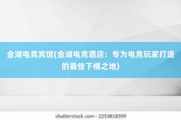 金湖电竞宾馆(金湖电竞酒店：专为电竞玩家打造的最佳下榻之地)