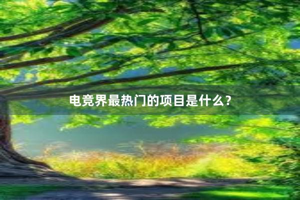 电竞界最热门的项目是什么？