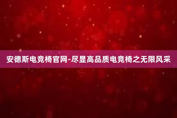 安德斯电竞椅官网-尽显高品质电竞椅之无限风采