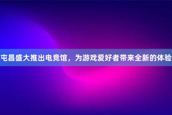 屯昌盛大推出电竞馆，为游戏爱好者带来全新的体验