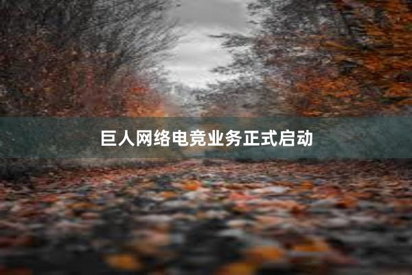 巨人网络电竞业务正式启动