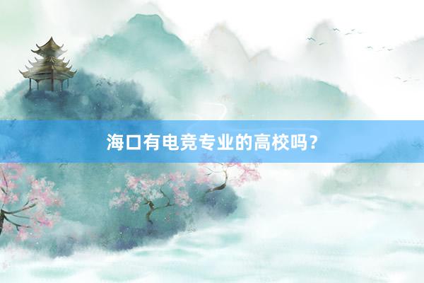 海口有电竞专业的高校吗？