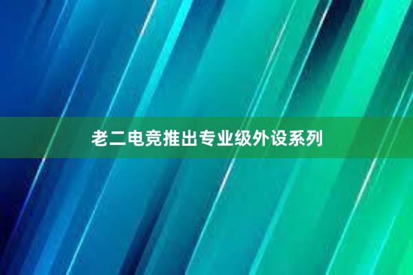 老二电竞推出专业级外设系列