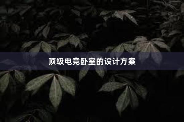 顶级电竞卧室的设计方案